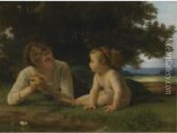 La Tentation Oil Painting - William-Adolphe Bouguereau