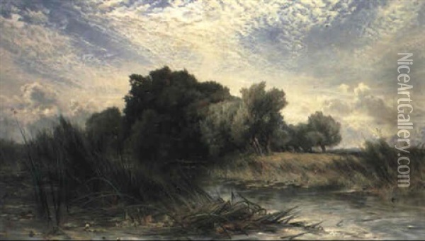 Banks Of The Ouse Oil Painting - Keeley Halswelle