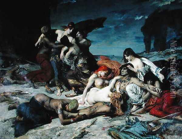 The Death of Ravana, 1875 Oil Painting - Fernand-Anne Piestre Cormon