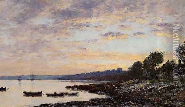 Brest, the Harbor I Oil Painting - Eugene Boudin