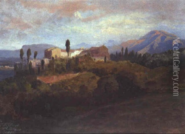 Bei Palermo Oil Painting - Johann Friedrich Stock