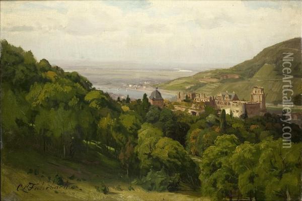 Ansicht Des Heidelberger Schlosses Oil Painting - Carl Ludwig Fahrbach