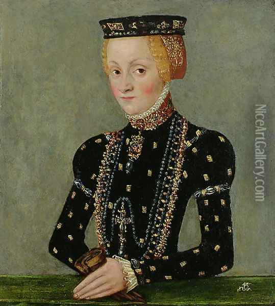 Katarzyna Jagiellonka of Poland c.1553-56 Oil Painting - Lucas The Younger Cranach