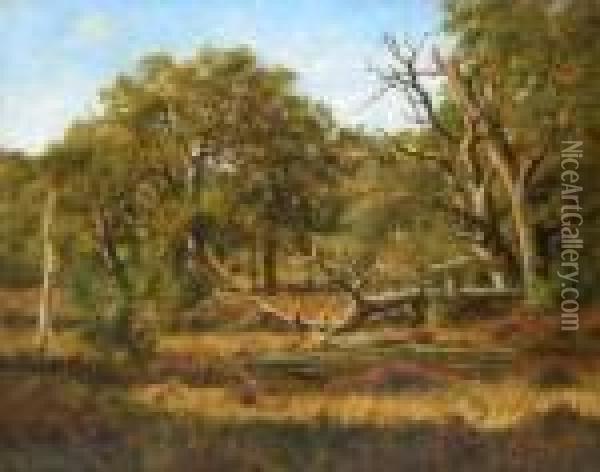 Forest Interior Oil Painting - Leon Richet
