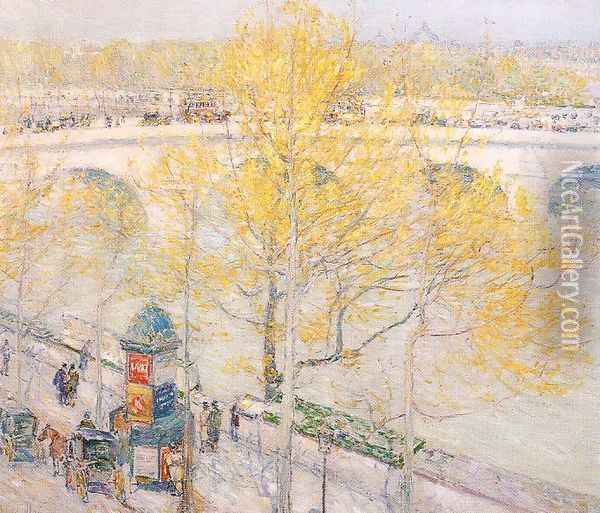 Pont Royal, Paris 1897 Oil Painting - Childe Hassam
