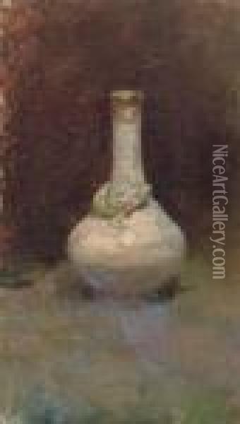 A Vase With A Lizard And Other Oil Sketches: Twenty Five Works Oil Painting - Theodore Robinson