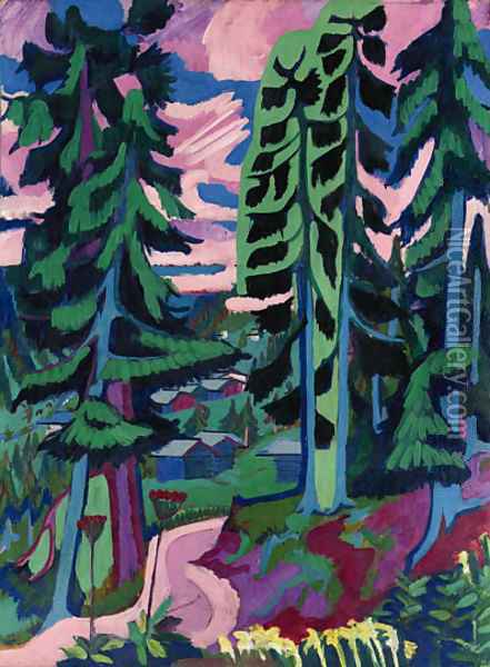 Wildboden Oil Painting - Ernst Ludwig Kirchner