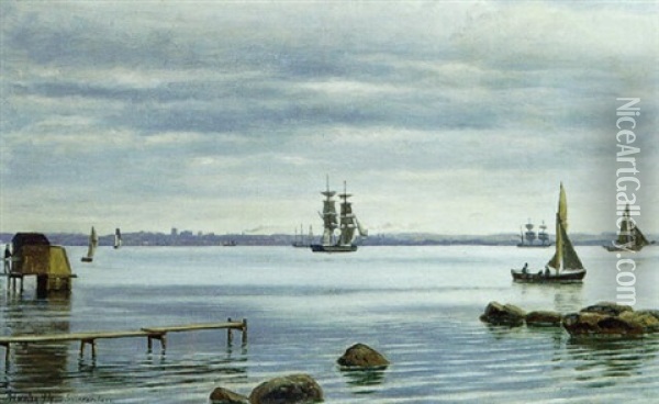 Marine Udfor Snekkersten Oil Painting - Christian Blache