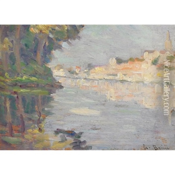 La Seine, Paris Oil Painting - Henri Beau