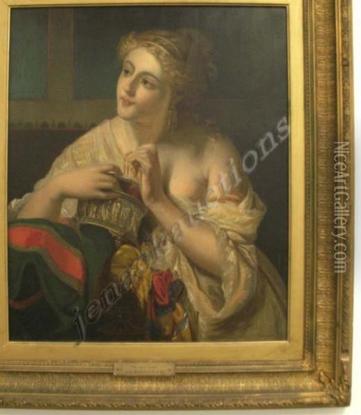 The Jewelcasket Oil Painting - John Bagnold Burgess
