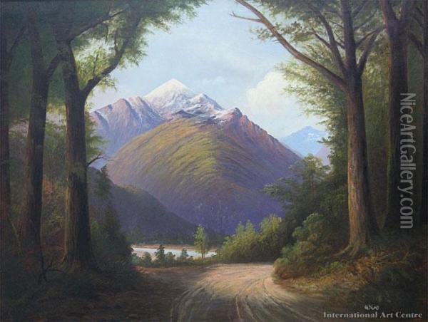Southern Mountain Scene Oil Painting - Charles Blomfield