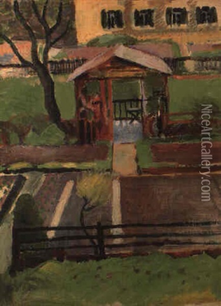 Gartenhauschen In Tegernsee Oil Painting - August Macke