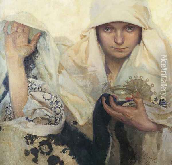 Fate, 1920 Oil Painting - Alphonse Maria Mucha