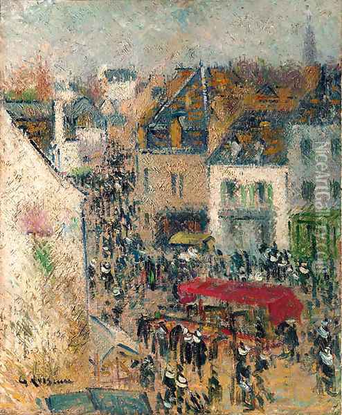 Rue a Pont-Aven, Finistere Oil Painting - Gustave Loiseau