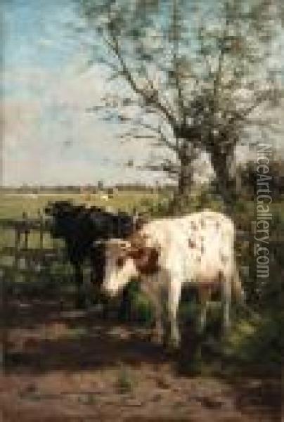 Out To Pasture Oil Painting - Herman Wolbers