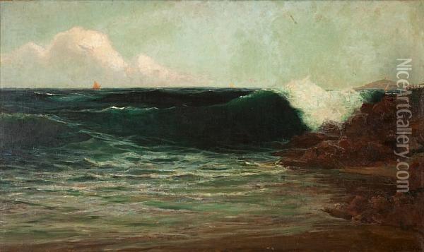 Breaking Wave Oil Painting - Vassilios Chatzis