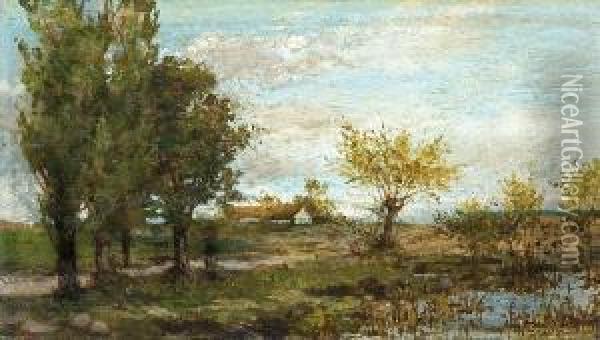 Country Landscape Oil Painting - Stanislaw Szembek