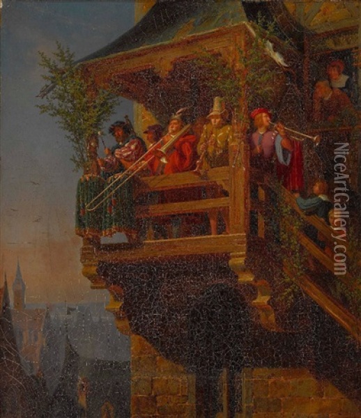 Turmblaser Oil Painting - Adolph Karst