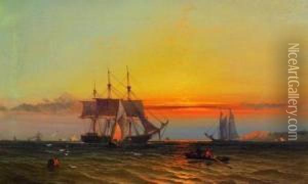 Marine Scene Oil Painting - Chester Harding
