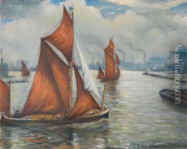 Isle Of Dogs Oil Painting - Christopher Richard Wynne Nevinson