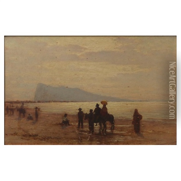 Gibraltar Oil Painting - Louis Comfort Tiffany