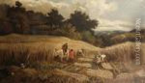 The Harvesters Oil Painting - George Vicat Cole