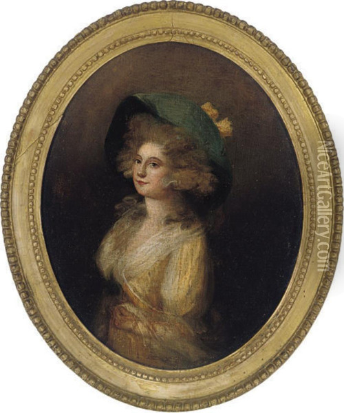 Portrait Of Charlotte Jones Oil Painting - Francis Alleyne