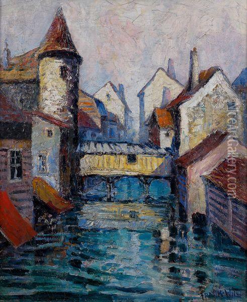 Vue De Chartres Oil Painting - Frank Will