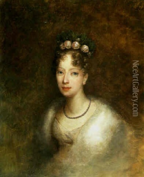 Portrait Of Pauline Bonaparte Oil Painting - Jean-Baptiste Isabey
