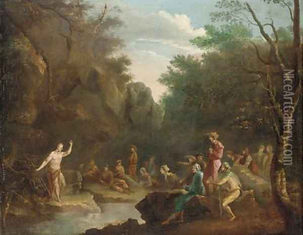 St. John preaching to the multitude Oil Painting - Italian School