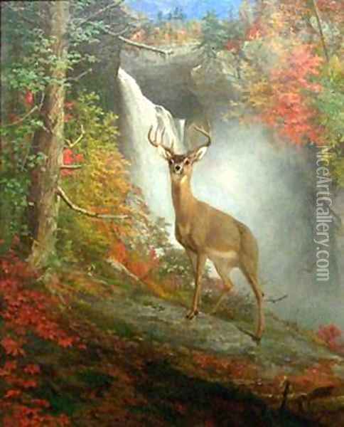 Majestic Stag Oil Painting - William Holbrook Beard