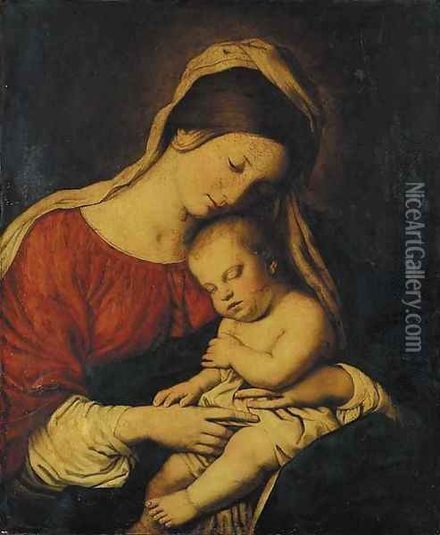 The Madonna and Child 2 Oil Painting - Giovanni Battista Salvi, Il Sassoferrato