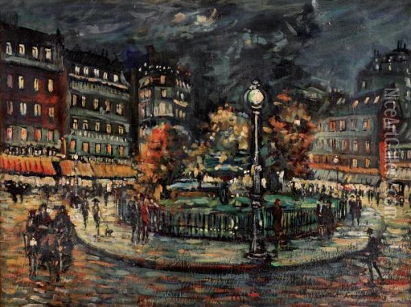 Place Pigalle Oil Painting - Konstantin Alexeievitch Korovin
