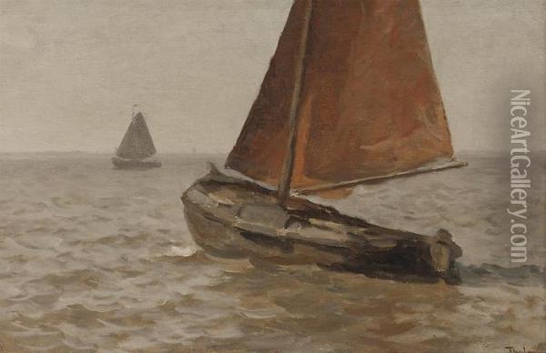 Sailing In Summer Oil Painting - Willem Bastiaan Tholen