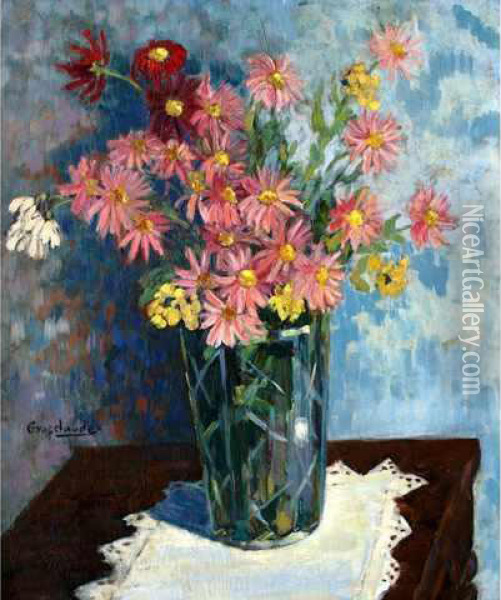 Bouquet De Fleurs Oil Painting - Claude Gros