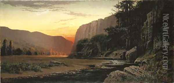 La Barranca Honda, Carmel Valley, Monterey Oil Painting - Julian Walbridge Rix