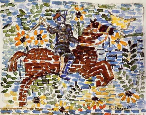 The Rider Oil Painting - Maurice Brazil Prendergast