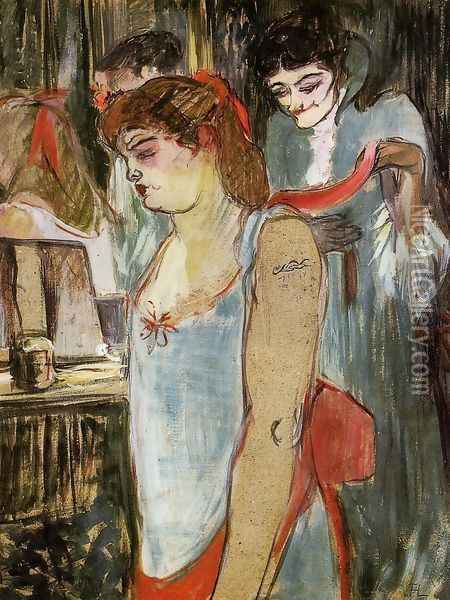 The Tattooed Woman Oil Painting - Henri De Toulouse-Lautrec