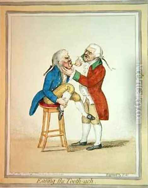 Easing the Tooth ach Oil Painting - James Gillray