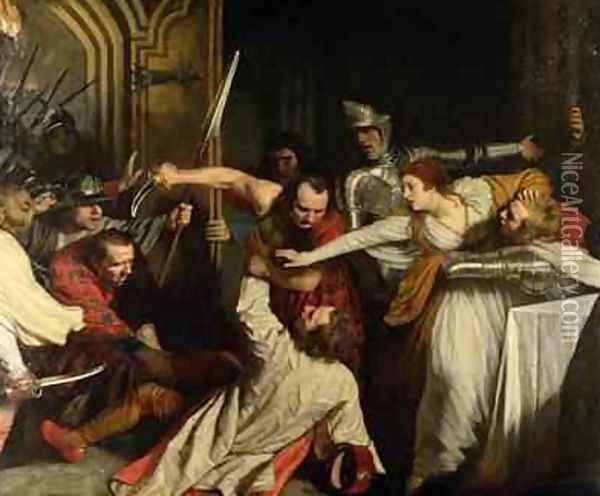 The Murder of Rizzio 1787 Oil Painting - John Opie
