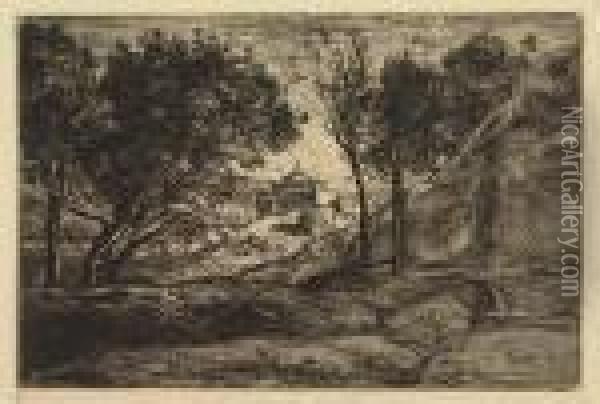 Souvenir De Toscane<</b> Oil Painting - Jean-Baptiste-Camille Corot