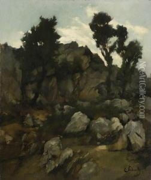 Berghang Oil Painting - Carl Schuch