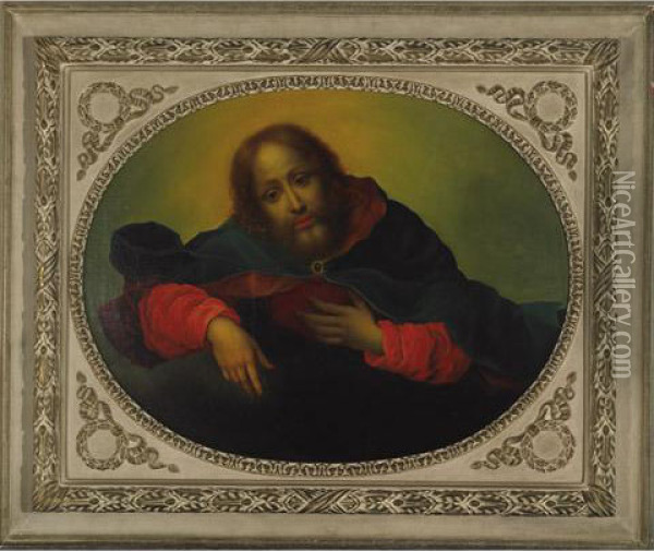 Christ [after Carlo Dolci] Oil Painting - Carlo Falcini