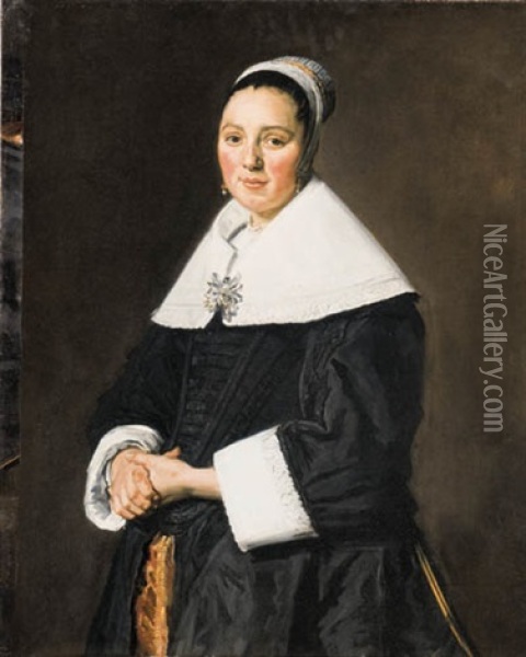 Portrait Of A Lady Oil Painting - Frans Hals