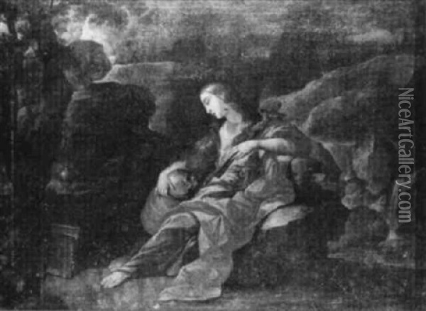 The Penitent Magdalene Oil Painting - Pompeo Girolamo Batoni