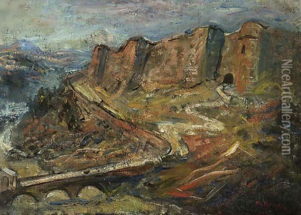 Citadel Van Segovia Oil Painting - Marius Bauer