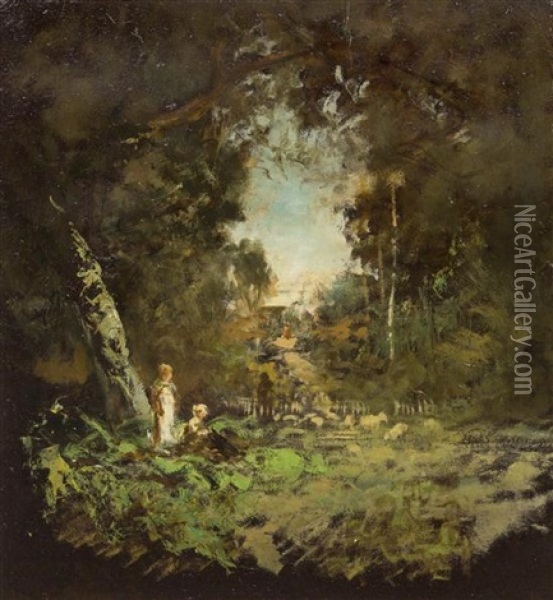 Forest Path Oil Painting - William Keith