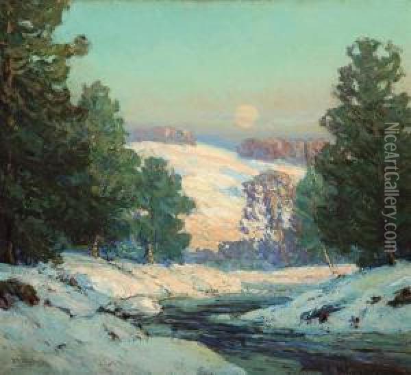 Winter Afternoon Oil Painting - Walter Koeniger