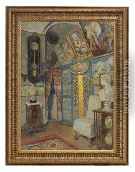 Interior Oil Painting - Petr Ivanovich Petrovichev