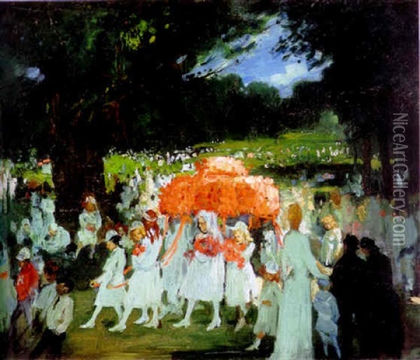May Day In Central Park Oil Painting - George Bellows